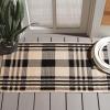 SAFAVIEH Courtyard Collection 9′ x 12′ Green/Beige CY6201 Plaid Indoor/-Outdoor Waterproof Easy-Cleaning Patio Backyard Mudroom Area-Rug(Black/Bone)
