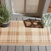 SAFAVIEH Courtyard Collection 9′ x 12′ Green/Beige CY6201 Plaid Indoor/-Outdoor Waterproof Easy-Cleaning Patio Backyard Mudroom Area-Rug(Natural/Beige)