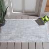 SAFAVIEH Courtyard Collection Area Rug – 8′ x 10′, Natural & Cream, Non-Shedding & Easy Care, Indoor/Outdoor & Washable-Ideal for Patio, Backyard, Mudroom (CY8521-03012)(Grey/Navy)