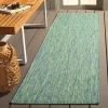 SAFAVIEH Courtyard Collection Area Rug – 8′ x 10′, Natural & Cream, Non-Shedding & Easy Care, Indoor/Outdoor & Washable-Ideal for Patio, Backyard, Mudroom (CY8521-03012)(Green/Blue)