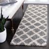 SAFAVIEH Dallas Shag Collection Area Rug – 5’1″ x 7’6″, Seafoam & Ivory, Trellis Design, Non-Shedding & Easy Care, 1.5-inch Thick Ideal for High Traffic Areas in Living Room, Bedroom (SGD258C)(Grey/Ivory)