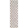 SAFAVIEH Dallas Shag Collection Area Rug – 5’1″ x 7’6″, Seafoam & Ivory, Trellis Design, Non-Shedding & Easy Care, 1.5-inch Thick Ideal for High Traffic Areas in Living Room, Bedroom (SGD258C)(Ivory/Dark Grey)