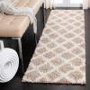 SAFAVIEH Dallas Shag Collection Area Rug – 5’1″ x 7’6″, Seafoam & Ivory, Trellis Design, Non-Shedding & Easy Care, 1.5-inch Thick Ideal for High Traffic Areas in Living Room, Bedroom (SGD258C)(Beige/Ivory)