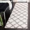SAFAVIEH Dallas Shag Collection Area Rug – 5’1″ x 7’6″, Seafoam & Ivory, Trellis Design, Non-Shedding & Easy Care, 1.5-inch Thick Ideal for High Traffic Areas in Living Room, Bedroom (SGD258C)(Ivory/Grey)