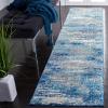 SAFAVIEH Evoke Collection 8′ x 10′ Ivory / Dark Grey EVK272G Modern Abstract Non-Shedding Living Room Bedroom Dining Home Office Area Rug(Light Blue/Grey)