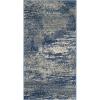 SAFAVIEH Evoke Collection 8′ x 10′ Ivory / Dark Grey EVK272G Modern Abstract Non-Shedding Living Room Bedroom Dining Home Office Area Rug(Navy/Ivory)