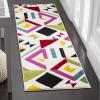 SAFAVIEH Hollywood Collection Area Rug – 6’7″ Square, Ivory & Rose, Mid-Century Modern Design, Non-Shedding & Easy Care, Ideal for High Traffic Areas in Living Room, Bedroom (HLW700A)(Ivory/Rose)