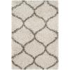SAFAVIEH Hudson Shag Collection Area Rug – 5’3″ x 7’6″, Grey & Ivory, Moroccan Trellis Design, Non-Shedding & Easy Care, 2-inch Thick Ideal for High Traffic Areas in Living Room, Bedroom (SGH280B)(Navy/Ivory)