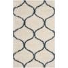 SAFAVIEH Hudson Shag Collection Area Rug – 5’3″ x 7’6″, Grey & Ivory, Moroccan Trellis Design, Non-Shedding & Easy Care, 2-inch Thick Ideal for High Traffic Areas in Living Room, Bedroom (SGH280B)(Ivory/Steel Blue)