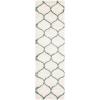 SAFAVIEH Hudson Shag Collection Area Rug – 5’3″ x 7’6″, Grey & Ivory, Moroccan Trellis Design, Non-Shedding & Easy Care, 2-inch Thick Ideal for High Traffic Areas in Living Room, Bedroom (SGH280B)(Ivory/Green)