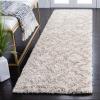 SAFAVIEH Hudson Shag Collection Area Rug – 6′ x 9′, Grey & Ivory, Moroccan Design, Non-Shedding & Easy Care, 2-inch Thick Ideal for High Traffic Areas in Living Room, Bedroom (SGH284B)(Multi Ivory/Beige)