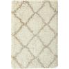 SAFAVIEH Hudson Shag Collection Area Rug – 8′ x 10′, Slate Blue & Ivory, Moroccan Trellis Design, Non-Shedding & Easy Care, 2-inch Thick Ideal for High Traffic Areas in Living Room, Bedroom (SGH283L)(Ivory/Beige)