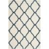 SAFAVIEH Hudson Shag Collection Area Rug – 8′ x 10′, Slate Blue & Ivory, Moroccan Trellis Design, Non-Shedding & Easy Care, 2-inch Thick Ideal for High Traffic Areas in Living Room, Bedroom (SGH283L)(Ivory/Steel Blue)