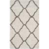 SAFAVIEH Hudson Shag Collection Area Rug – 8′ x 10′, Slate Blue & Ivory, Moroccan Trellis Design, Non-Shedding & Easy Care, 2-inch Thick Ideal for High Traffic Areas in Living Room, Bedroom (SGH283L)(Ivory/Grey)