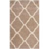 SAFAVIEH Hudson Shag Collection Area Rug – 8′ x 10′, Slate Blue & Ivory, Moroccan Trellis Design, Non-Shedding & Easy Care, 2-inch Thick Ideal for High Traffic Areas in Living Room, Bedroom (SGH283L)(Beige/Ivory)