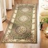 SAFAVIEH Lyndhurst Collection Area Rug – 8′ x 11′, Red & Ivory, Traditional European Medallion Design, Non-Shedding & Easy Care, Ideal for High Traffic Areas in Living Room, Bedroom (LNH328C)(Sage/Ivory)