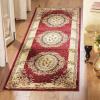 SAFAVIEH Lyndhurst Collection Area Rug – 8′ x 11′, Red & Ivory, Traditional European Medallion Design, Non-Shedding & Easy Care, Ideal for High Traffic Areas in Living Room, Bedroom (LNH328C)(Red/Ivory)