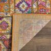 SAFAVIEH Madison Collection Area Rug – 5’1″ x 7’6″, Light Blue & Orange, Boho Chic Medallion Design, Non-Shedding & Easy Care, Ideal for High Traffic Areas in Living Room, Bedroom (MAD133A)(Orange/Fuchsia)