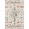 SAFAVIEH Madison Collection Area Rug – 5’3″ x 7’6″, Cream & Blue, Boho Distressed Medallion Design, Non-Shedding & Easy Care, Ideal for High Traffic Areas in Living Room, Bedroom (MAD474B)(Cream/Blue)