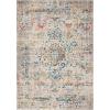 SAFAVIEH Madison Collection Area Rug – 5’3″ x 7’6″, Cream & Blue, Boho Distressed Medallion Design, Non-Shedding & Easy Care, Ideal for High Traffic Areas in Living Room, Bedroom (MAD474B)(Grey/Gold)