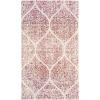 SAFAVIEH Madison Collection Area Rug – 5’3″ x 7’6″, Creme & Yellow, Glam Ogee Trellis Distressed Design, Non-Shedding & Easy Care, Ideal for High Traffic Areas in Living Room, Bedroom (MAD604C)(Cream/Fuchsia)