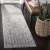 SAFAVIEH Madison Collection Area Rug – 5’3″ x 7’6″, Creme & Yellow, Glam Ogee Trellis Distressed Design, Non-Shedding & Easy Care, Ideal for High Traffic Areas in Living Room, Bedroom (MAD604C)(Grey/Ivory)