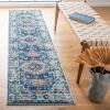 SAFAVIEH Madison Collection Area Rug – 5’3″ x 7’6″, Orange & Ivory, Boho Chic Medallion Distressed Design, Non-Shedding & Easy Care, Ideal for High Traffic Areas in Living Room, Bedroom (MAD468P)(Dark Blue/Light Blue)