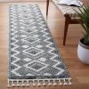 SAFAVIEH Moroccan Tassel Shag Collection Accent Rug – 4’5″ x 6’5″, Ivory & Black, 0.75-inch Thick Ideal for High Traffic Areas in Entryway, Living Room, Bedroom (MTS452A)(Ivory/Black)