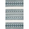 SAFAVIEH Natura Collection Accent Rug – 4′ x 6′, Grey & Ivory, Handmade Moroccan Boho Tribal Wool & Cotton, Ideal for High Traffic Areas in Entryway, Living Room, Bedroom (NAT102A)(Dark Green/Ivory)