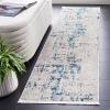 SAFAVIEH Shivan Collection 8′ x 10′ Grey / Gold SHV723G Modern Abstract Non-Shedding Living Room Bedroom Dining Home Office Area Rug(Grey/Blue)