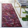 SAFAVIEH Skyler Collection 8′ x 10′ Blue/Ivory SKY186M Modern Abstract Non-Shedding Living Room Bedroom Dining Home Office Area Rug(Black/Purple)