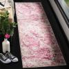 SAFAVIEH Skyler Collection 8′ x 10′ Blue/Ivory SKY186M Modern Abstract Non-Shedding Living Room Bedroom Dining Home Office Area Rug(Pink/Ivory)