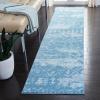 SAFAVIEH Tulum Collection Area Rug – 5’3″ x 7’6″, Ivory & Grey, Moroccan Boho Distressed Design, Non-Shedding & Easy to Clean, Ideal for Living Room, Bedroom, Dining Space (TUL240A)(Turquoise/Blue)