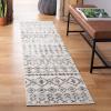 SAFAVIEH Tulum Collection Area Rug – 5’3″ x 7’6″, Ivory & Grey, Moroccan Boho Distressed Design, Non-Shedding & Easy to Clean, Ideal for Living Room, Bedroom, Dining Space (TUL240A)(Ivory/Grey)