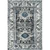 SAFAVIEH Vintage Hamadan Collection Area Rug – 8′ Round, Red & Multi, Traditional Persian Design, Non-Shedding & Easy to Clean, Ideal for Living Room, Bedroom, Dining Space (VTH211A)(Dark Grey/Ivory)
