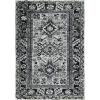 SAFAVIEH Vintage Hamadan Collection Area Rug – 8′ Round, Red & Multi, Traditional Persian Design, Non-Shedding & Easy to Clean, Ideal for Living Room, Bedroom, Dining Space (VTH211A)(Light Grey/Dark Grey)