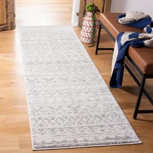 SAFAVIEH Adirondack Collection Area Rug – 5’1″ x 7’6″, Ivory & Charcoal, Moroccan Boho Distressed Design, Non-Shedding & Easy Care, Ideal for High Traffic Areas in Living Room, Bedroom (ADR119N)(Ivory/Grey)