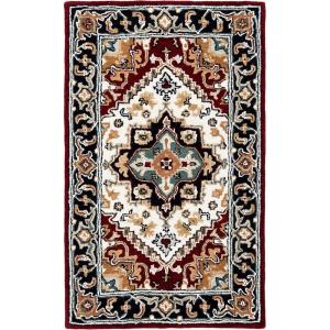 SAFAVIEH Area Rug 4×6 – Heritage Collection – Red, Handmade Wool, Traditional Oriental Medallion Design, Ideal for Living Room, Bedroom, Dining Space (HG625A)(Ivory/Red)