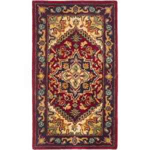 SAFAVIEH Area Rug 4×6 – Heritage Collection – Red, Handmade Wool, Traditional Oriental Medallion Design, Ideal for Living Room, Bedroom, Dining Space (HG625A)(Red)