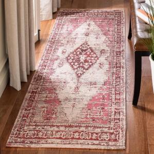 SAFAVIEH Area Rug 8×10 – Classic Vintage Collection – Large – Blue, Oriental Medallion Distressed Design, Non-Shedding & Easy Cleaning, Ideal for Living Room, Bedroom, Office, Dining Space (CLV113M)(Fuchsia)