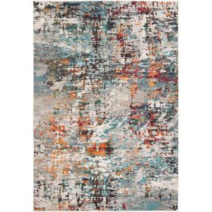 SAFAVIEH Area Rug 8×10 – Madison Collection – Large – Grey & Blue, Modern Abstract Design, Non-Shedding & Easy Cleaning, Ideal for Living Room, Bedroom, Office, Dining Space (MAD471F)(Grey/Blue)