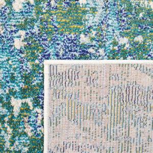 SAFAVIEH Area Rug 8×10 – Madison Collection – Large – Grey & Blue, Modern Abstract Design, Non-Shedding & Easy Cleaning, Ideal for Living Room, Bedroom, Office, Dining Space (MAD471F)(Green/Turquoise)