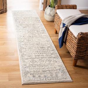 SAFAVIEH Area Rug 8×10 – Tulum Collection – Large – Ivory & Grey, Moroccan Boho Distressed Design, Non-Shedding & Easy to Clean, Ideal for Living Room, Bedroom, Dining Space (TUL271A)(Ivory/Grey)