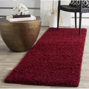 SAFAVIEH Athens Shag Collection Area Rug – 5’1″ x 7’6″, Dark Grey, Non-Shedding & Easy to Clean, Ideal for Living Room, Bedroom, Dining Space (SGA119C)(Red)