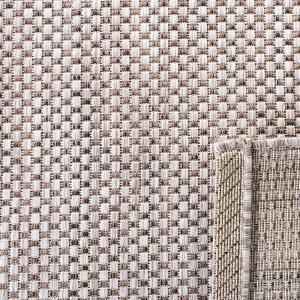 SAFAVIEH Courtyard Collection Area Rug – 8′ x 10′, Natural & Cream, Non-Shedding & Easy Care, Indoor/Outdoor & Washable-Ideal for Patio, Backyard, Mudroom (CY8521-03012)(Beige/Brown)