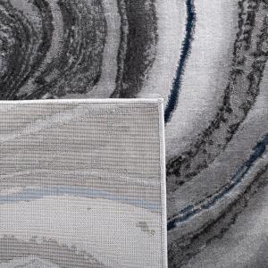 SAFAVIEH Craft Collection Area Rug – 8′ x 10′, Grey & Gold, Modern Abstract Design, Non-Shedding & Easy Care, Ideal for High Traffic Areas in Living Room, Bedroom (CFT819F)(Grey/Blue)