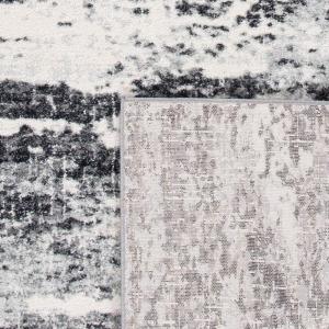 SAFAVIEH Evoke Collection 8′ x 10′ Ivory / Dark Grey EVK272G Modern Abstract Non-Shedding Living Room Bedroom Dining Home Office Area Rug(Ivory/Dark Grey)