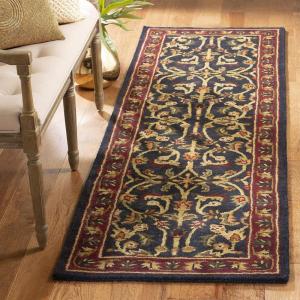 SAFAVIEH Heritage Collection Area Rug – 5′ x 8′, Black & Red, Handmade Traditional Oriental Wool, Ideal for High Traffic Areas in Living Room, Bedroom (HG953A)(Red / Black)