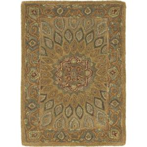 SAFAVIEH Heritage Collection Area Rug – 5′ x 8′, Light Brown & Grey, Handmade Traditional Oriental Wool, Ideal for High Traffic Areas in Living Room, Bedroom (HG914A)(Light Brown/Grey)