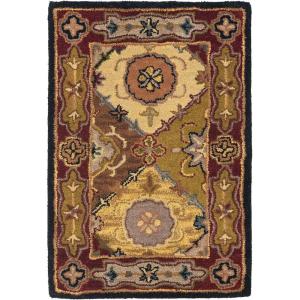 SAFAVIEH Heritage Collection Area Rug – 8’3″ x 11′, Multi, Handmade Traditional Oriental Wool, Ideal for High Traffic Areas in Living Room, Bedroom (HG512A)(Multi/Red)